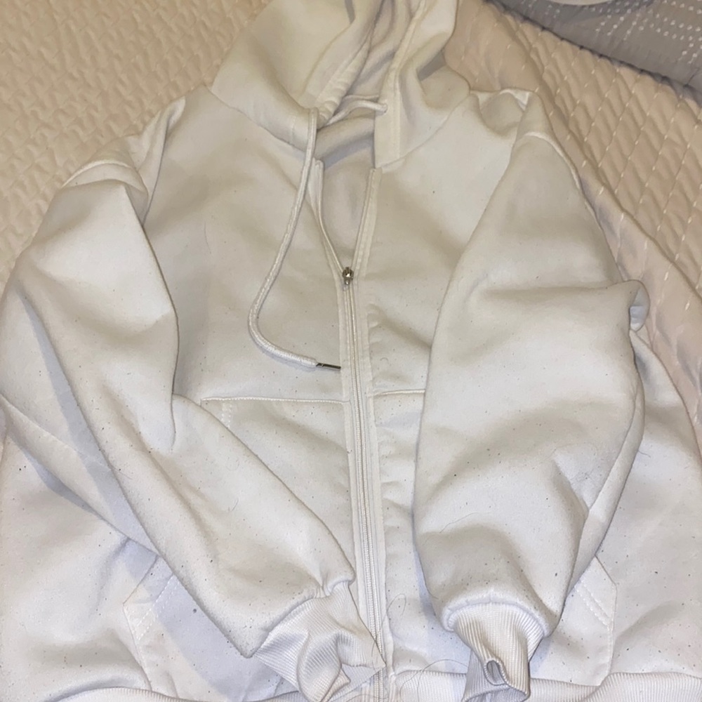 white zip up